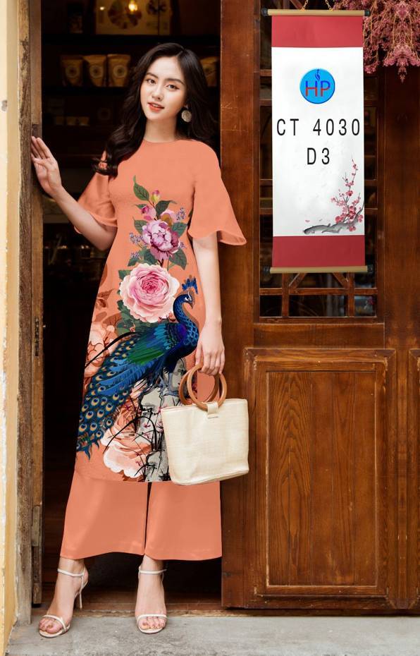 Vải Áo Dài Chim Công kiểu mới AD CT4030 38 Vải Áo Dài Chim Công kiểu mới AD CT4030