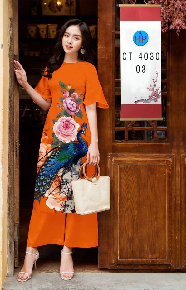 Vải Áo Dài Chim Công kiểu mới AD CT4030 43 Vải Áo Dài Chim Công kiểu mới AD CT4030