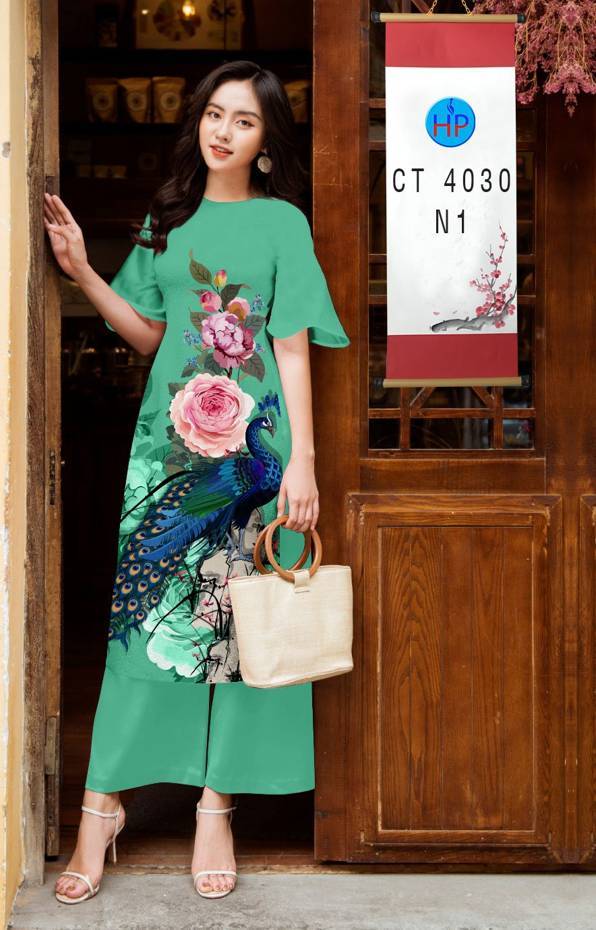 Vải Áo Dài Chim Công kiểu mới AD CT4030 41 Vải Áo Dài Chim Công kiểu mới AD CT4030