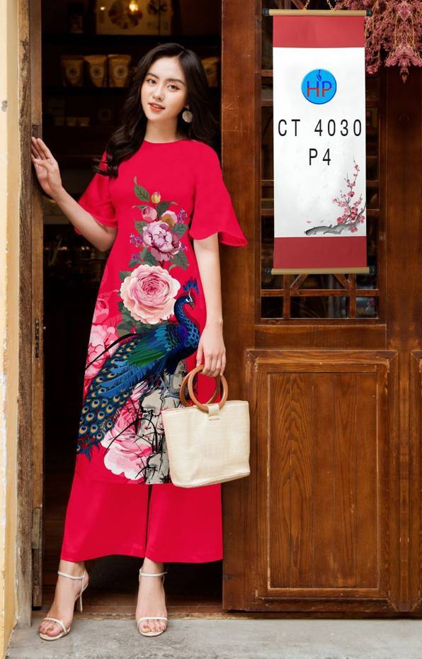 Vải Áo Dài Chim Công kiểu mới AD CT4030 44 Vải Áo Dài Chim Công kiểu mới AD CT4030