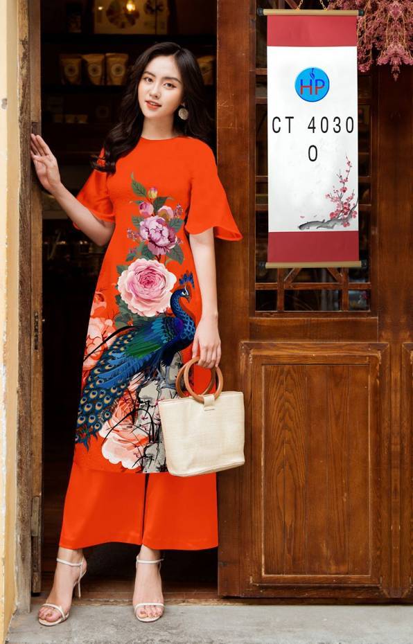 Vải Áo Dài Chim Công kiểu mới AD CT4030 42 Vải Áo Dài Chim Công kiểu mới AD CT4030