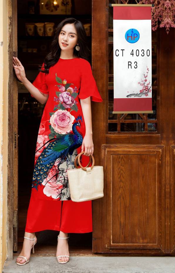 Vải Áo Dài Chim Công kiểu mới AD CT4030 48 Vải Áo Dài Chim Công kiểu mới AD CT4030