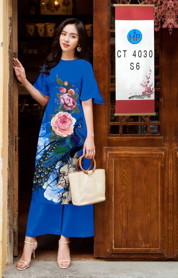 Vải Áo Dài Chim Công kiểu mới AD CT4030 46 Vải Áo Dài Chim Công kiểu mới AD CT4030