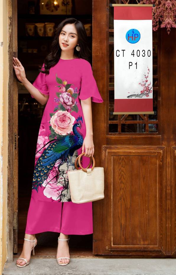 Vải Áo Dài Chim Công kiểu mới AD CT4030 45 Vải Áo Dài Chim Công kiểu mới AD CT4030