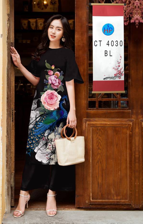 Vải Áo Dài Chim Công kiểu mới AD CT4030 50 Vải Áo Dài Chim Công kiểu mới AD CT4030