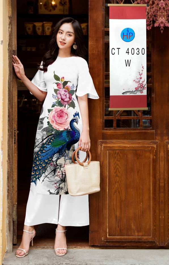 Vải Áo Dài Chim Công kiểu mới AD CT4030 51 Vải Áo Dài Chim Công kiểu mới AD CT4030