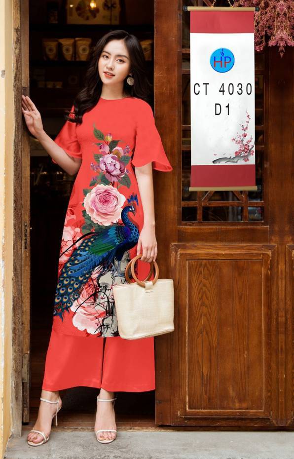 Vải Áo Dài Chim Công kiểu mới AD CT4030 52 Vải Áo Dài Chim Công kiểu mới AD CT4030