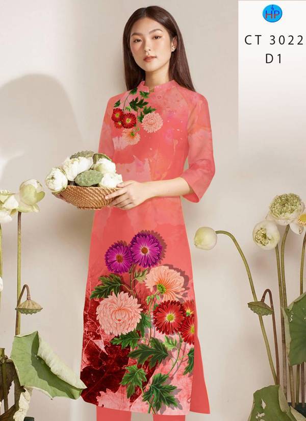 Vải Áo Dài Hoa In 3D thiết kế 2021 AD CT3022 39 Vải Áo Dài Hoa In 3D thiết kế 2021 AD CT3022