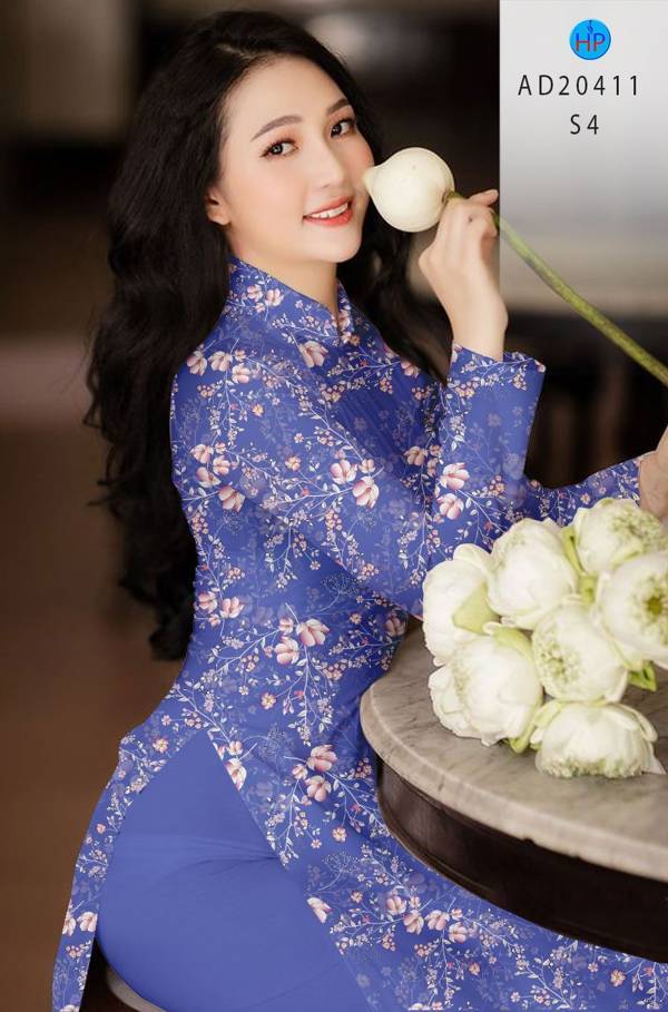 Vải Áo Dài Hoa Đều mới ra AD 20411
