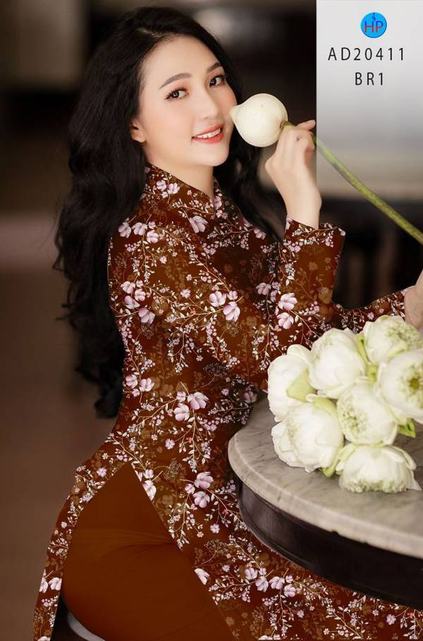 Vải Áo Dài Hoa Đều mới ra AD 20411