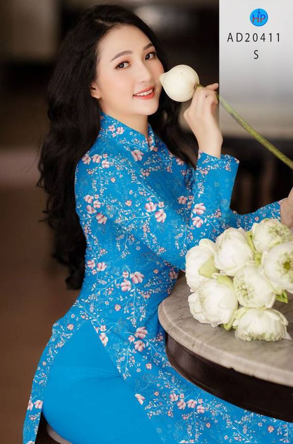 Vải Áo Dài Hoa Đều mới ra AD 20411