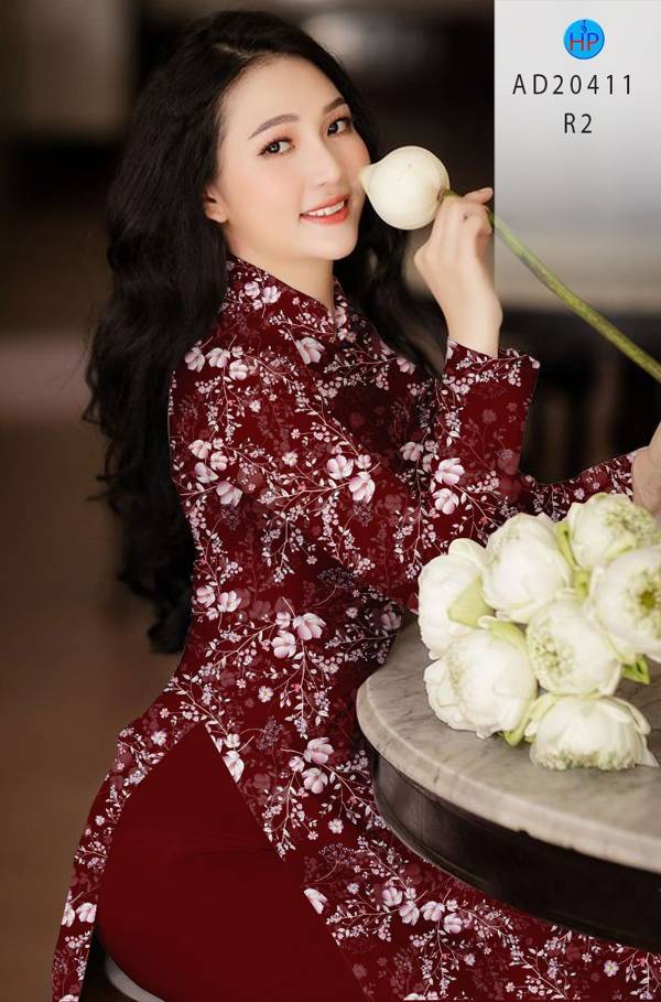 Vải Áo Dài Hoa Đều mới ra AD 20411