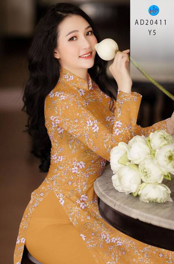 Vải Áo Dài Hoa Đều mới ra AD 20411