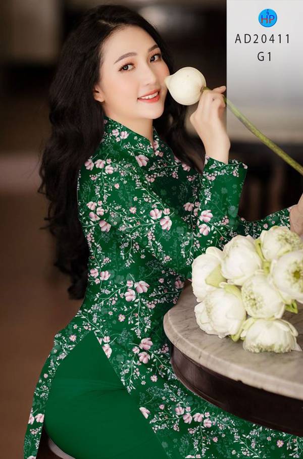 Vải Áo Dài Hoa Đều mới ra AD 20411