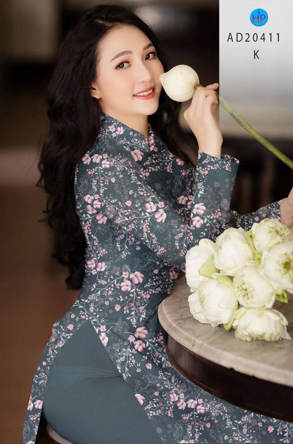 Vải Áo Dài Hoa Đều mới ra AD 20411