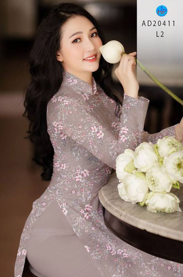Vải Áo Dài Hoa Đều mới ra AD 20411