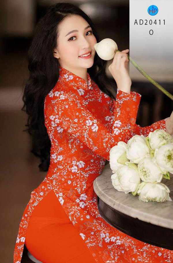 Vải Áo Dài Hoa Đều mới ra AD 20411