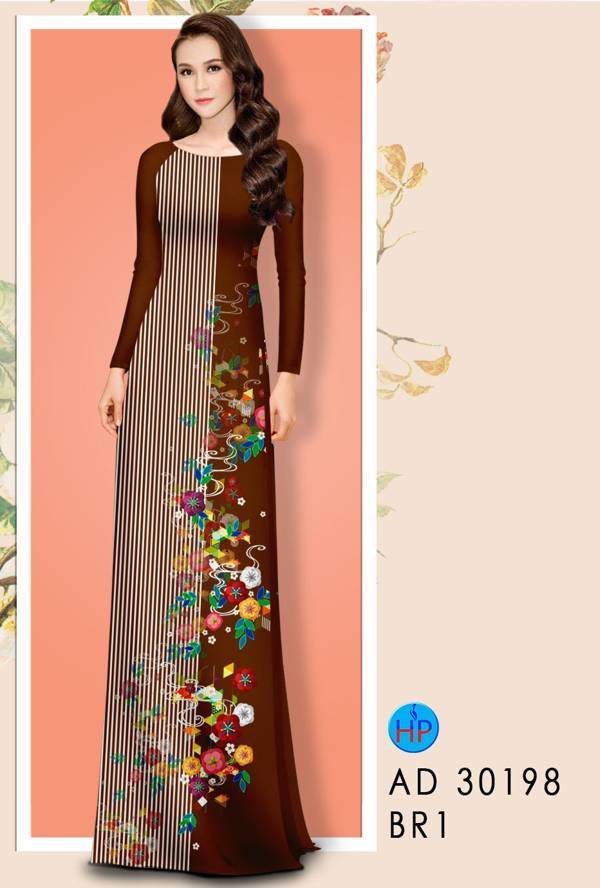 Vải Áo Dài Hoa In 3D thiết kế 2021 AD 30198 36 Vải Áo Dài Hoa In 3D thiết kế 2021 AD 30198