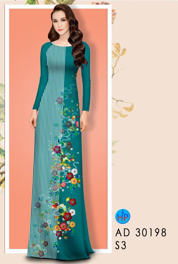 Vải Áo Dài Hoa In 3D thiết kế 2021 AD 30198 41 Vải Áo Dài Hoa In 3D thiết kế 2021 AD 30198