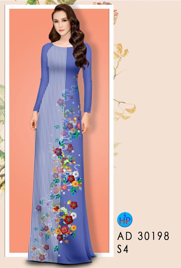 Vải Áo Dài Hoa In 3D thiết kế 2021 AD 30198 39 Vải Áo Dài Hoa In 3D thiết kế 2021 AD 30198