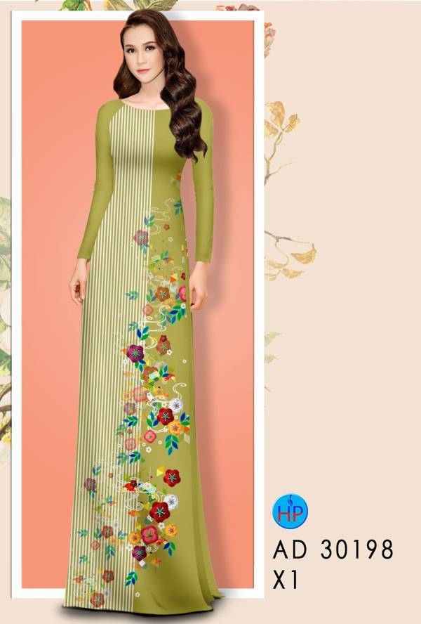 Vải Áo Dài Hoa In 3D thiết kế 2021 AD 30198 47 Vải Áo Dài Hoa In 3D thiết kế 2021 AD 30198