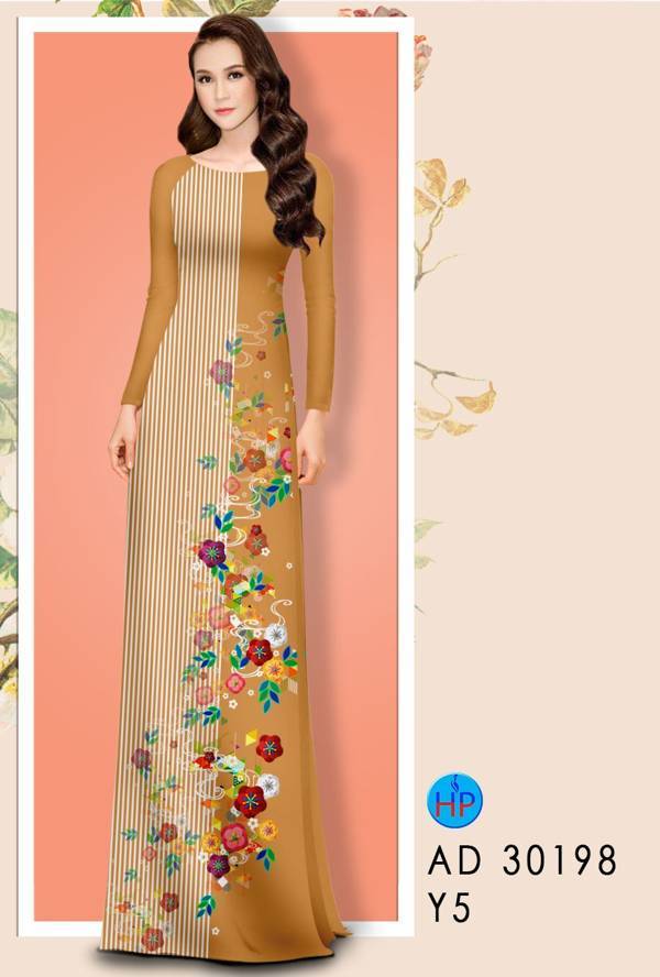 Vải Áo Dài Hoa In 3D thiết kế 2021 AD 30198 46 Vải Áo Dài Hoa In 3D thiết kế 2021 AD 30198