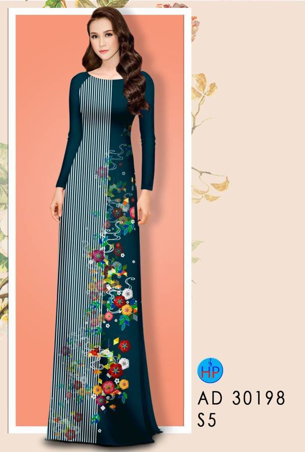 Vải Áo Dài Hoa In 3D thiết kế 2021 AD 30198 42 Vải Áo Dài Hoa In 3D thiết kế 2021 AD 30198