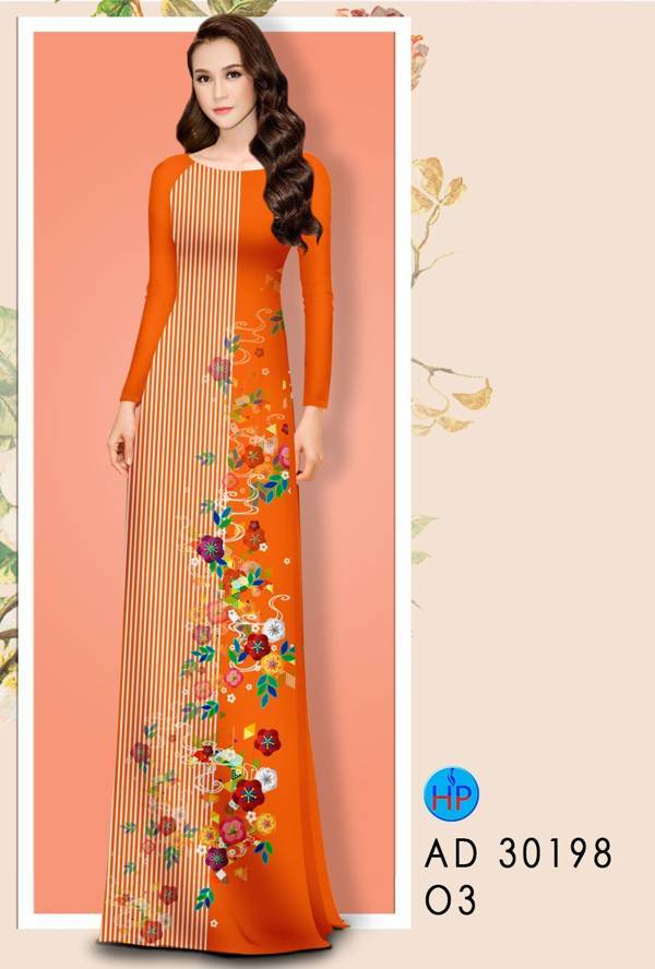 Vải Áo Dài Hoa In 3D thiết kế 2021 AD 30198 44 Vải Áo Dài Hoa In 3D thiết kế 2021 AD 30198
