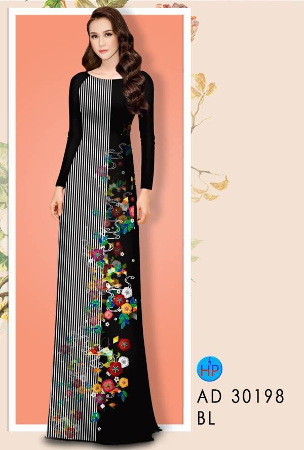 Vải Áo Dài Hoa In 3D thiết kế 2021 AD 30198 48 Vải Áo Dài Hoa In 3D thiết kế 2021 AD 30198