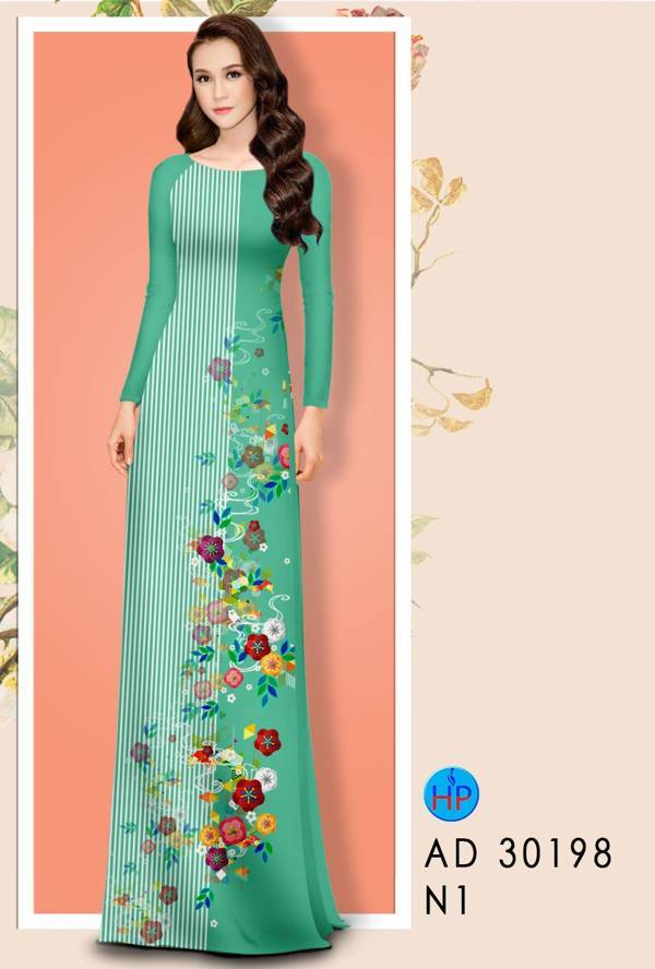Vải Áo Dài Hoa In 3D thiết kế 2021 AD 30198 51 Vải Áo Dài Hoa In 3D thiết kế 2021 AD 30198