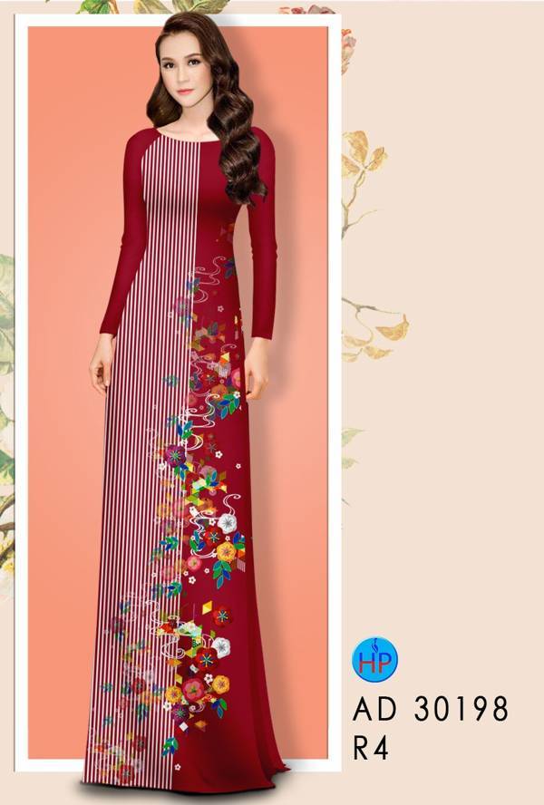 Vải Áo Dài Hoa In 3D thiết kế 2021 AD 30198 52 Vải Áo Dài Hoa In 3D thiết kế 2021 AD 30198
