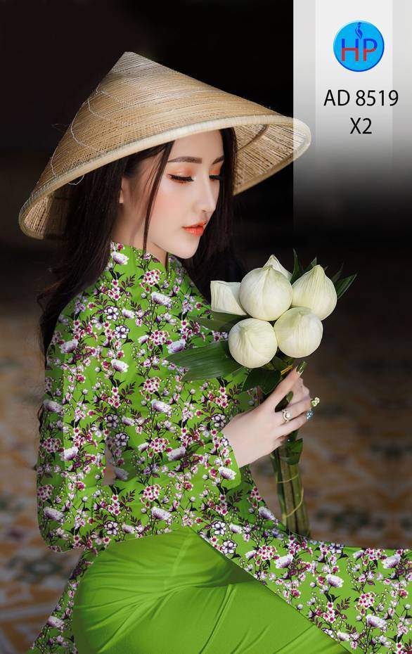 Vải Áo Dài Hoa Đều thiết kế 2021 AD 8519 40 Vải Áo Dài Hoa Đều thiết kế 2021 AD 8519