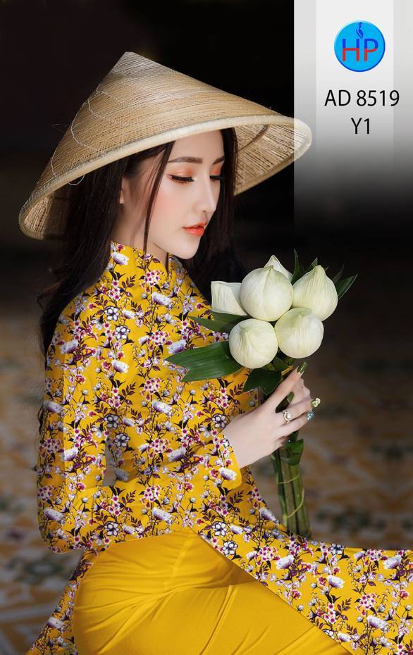 Vải Áo Dài Hoa Đều thiết kế 2021 AD 8519 45 Vải Áo Dài Hoa Đều thiết kế 2021 AD 8519