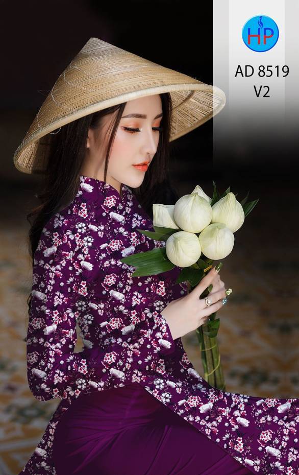 Vải Áo Dài Hoa Đều thiết kế 2021 AD 8519 51 Vải Áo Dài Hoa Đều thiết kế 2021 AD 8519