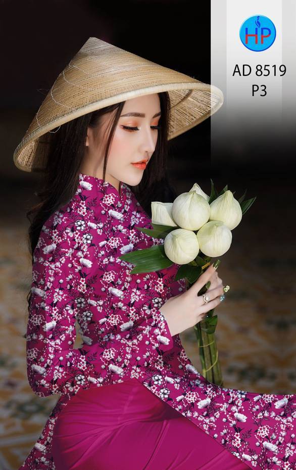 Vải Áo Dài Hoa Đều thiết kế 2021 AD 8519 52 Vải Áo Dài Hoa Đều thiết kế 2021 AD 8519