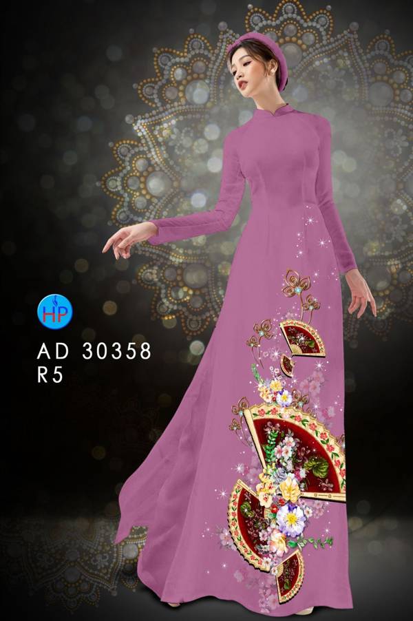 Vải Áo Dài Hoa In 3D thiết kế 2021 AD 30358 50 Vải Áo Dài Hoa In 3D thiết kế 2021 AD 30358