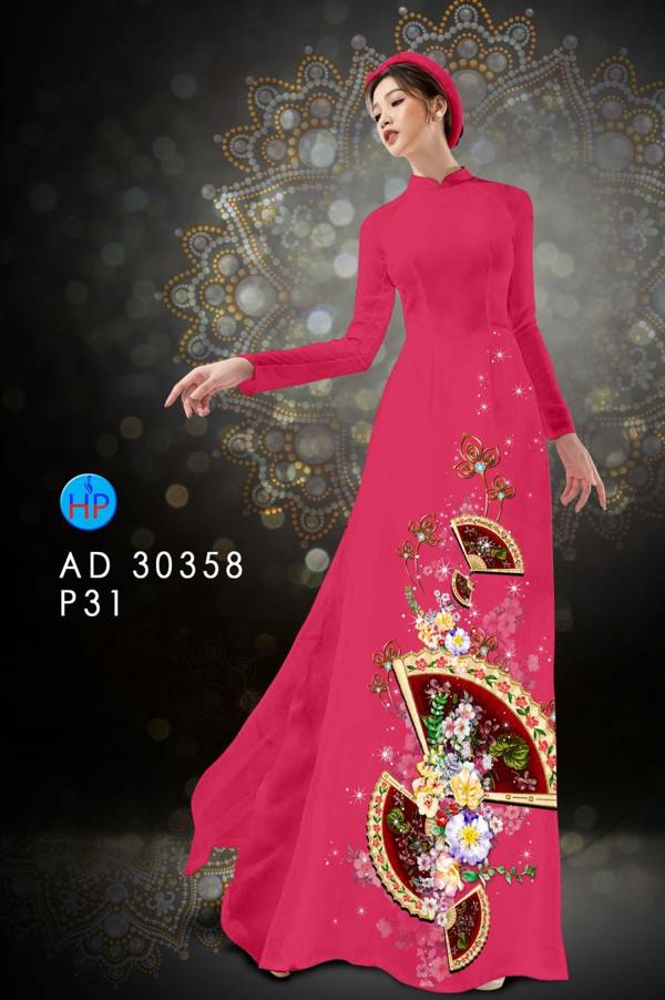 Vải Áo Dài Hoa In 3D thiết kế 2021 AD 30358 58 Vải Áo Dài Hoa In 3D thiết kế 2021 AD 30358