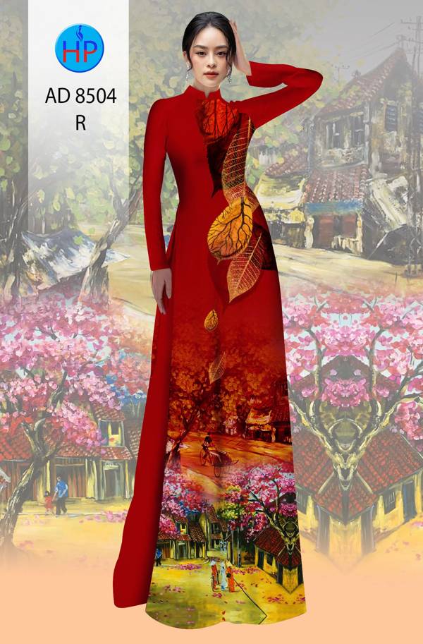 Vải Áo Dài Phong Cảnh thiết kế 2021 AD 8504 41 Vải Áo Dài Phong Cảnh thiết kế 2021 AD 8504