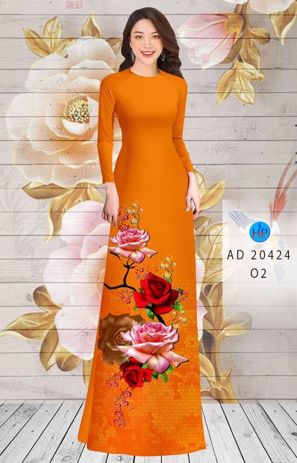 Vải Áo Dài Hoa Hồng mới ra AD 20424 44 Vải Áo Dài Hoa Hồng mới ra AD 20424