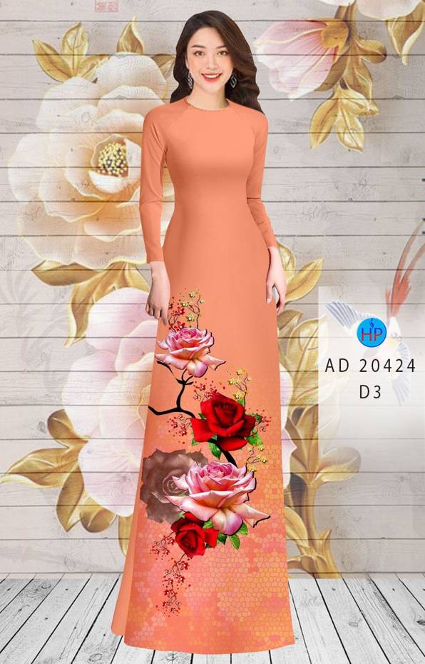 Vải Áo Dài Hoa Hồng mới ra AD 20424 50 Vải Áo Dài Hoa Hồng mới ra AD 20424