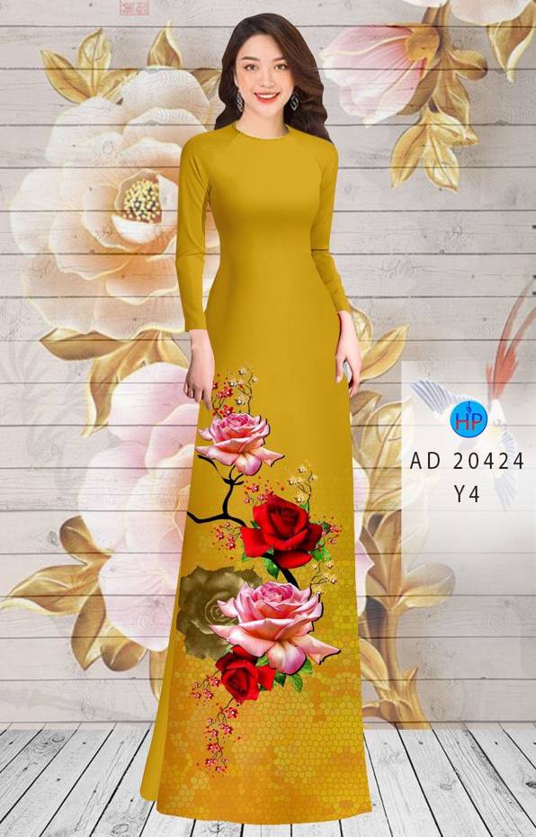 Vải Áo Dài Hoa Hồng mới ra AD 20424 57 Vải Áo Dài Hoa Hồng mới ra AD 20424
