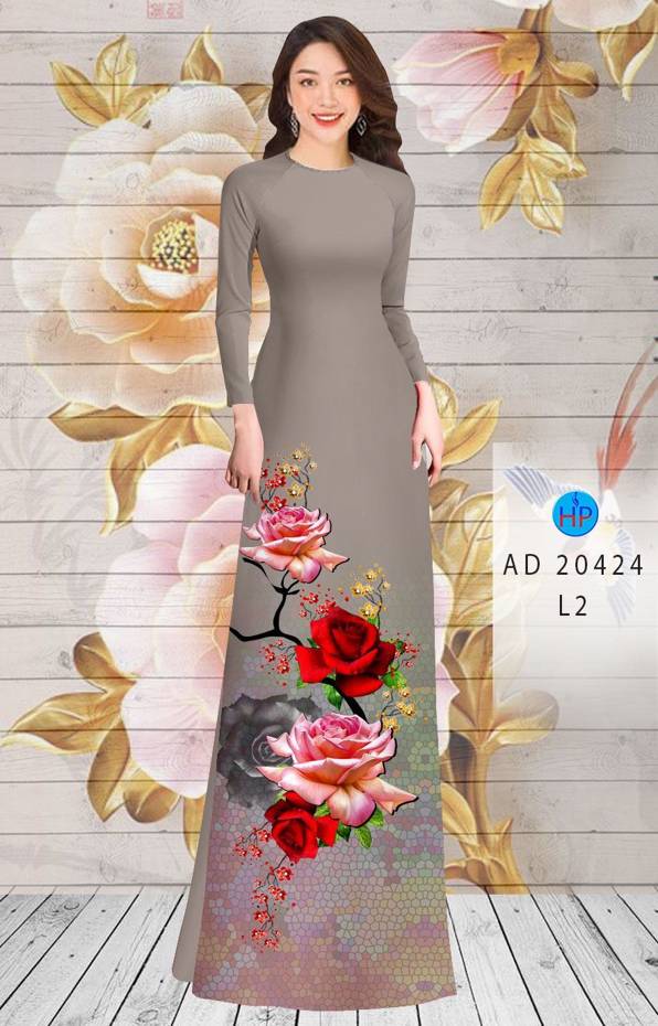 Vải Áo Dài Hoa Hồng mới ra AD 20424 59 Vải Áo Dài Hoa Hồng mới ra AD 20424