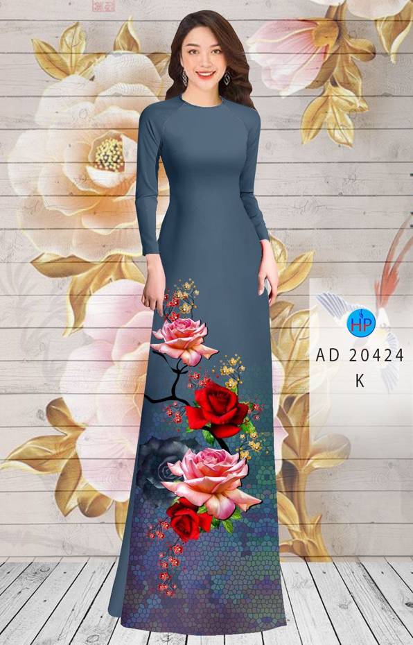 Vải Áo Dài Hoa Hồng mới ra AD 20424 60 Vải Áo Dài Hoa Hồng mới ra AD 20424