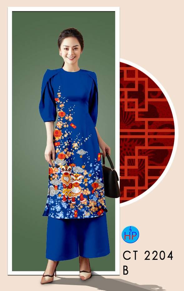 Vải Áo Dài Hoa In 3D thiết kế 2021 AD CT2204 45 Vải Áo Dài Hoa In 3D thiết kế 2021 AD CT2204