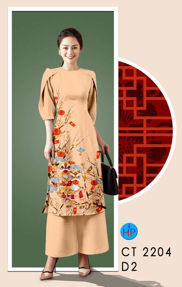 Vải Áo Dài Hoa In 3D thiết kế 2021 AD CT2204 44 Vải Áo Dài Hoa In 3D thiết kế 2021 AD CT2204