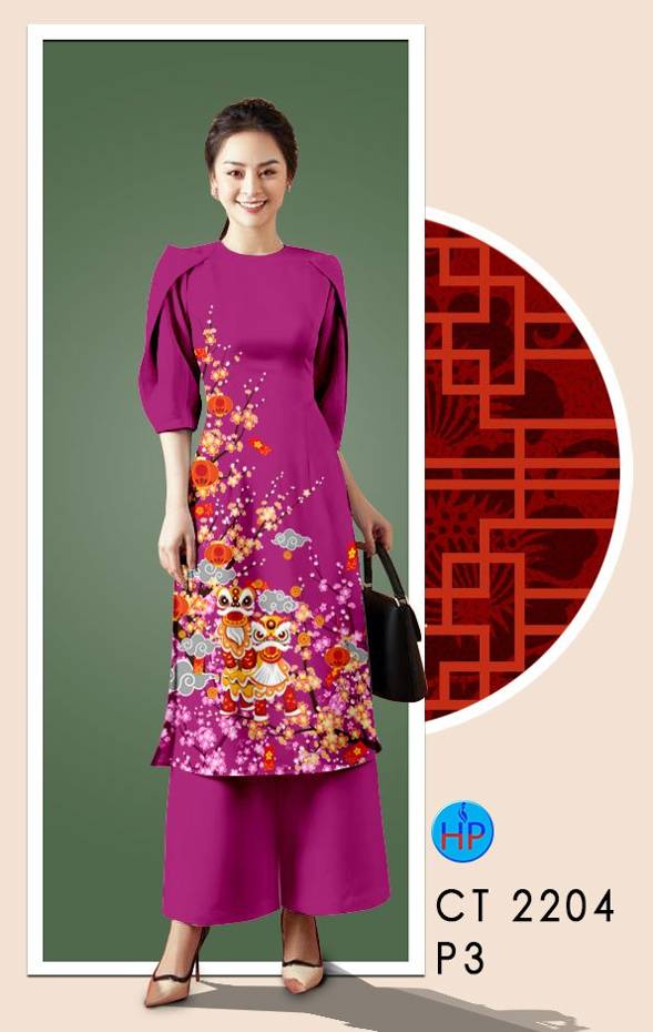 Vải Áo Dài Hoa In 3D thiết kế 2021 AD CT2204 51 Vải Áo Dài Hoa In 3D thiết kế 2021 AD CT2204