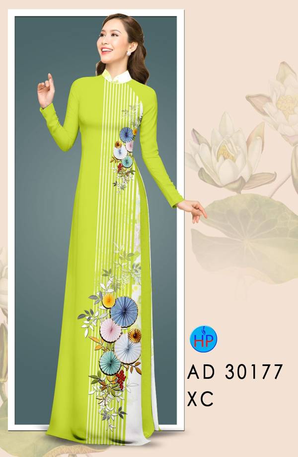 Vải Áo Dài Hoa In 3D mới ra AD 30177 40 Vải Áo Dài Hoa In 3D mới ra AD 30177