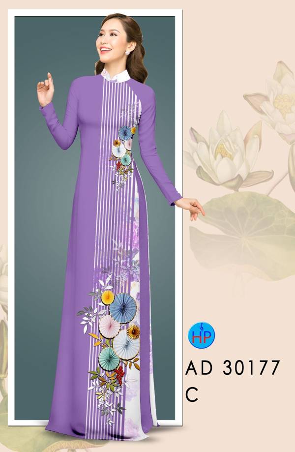 Vải Áo Dài Hoa In 3D mới ra AD 30177 41 Vải Áo Dài Hoa In 3D mới ra AD 30177