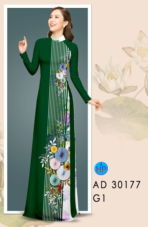 Vải Áo Dài Hoa In 3D mới ra AD 30177 42 Vải Áo Dài Hoa In 3D mới ra AD 30177