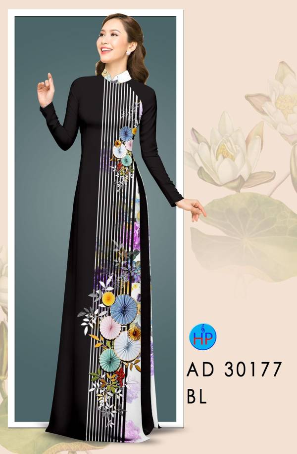 Vải Áo Dài Hoa In 3D mới ra AD 30177 44 Vải Áo Dài Hoa In 3D mới ra AD 30177